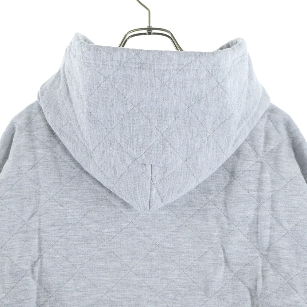 UNUSED(アンユーズド) 22SS キルティング コットン プルオーバーフーディー パーカー スウェット グレー US2267-C003S1