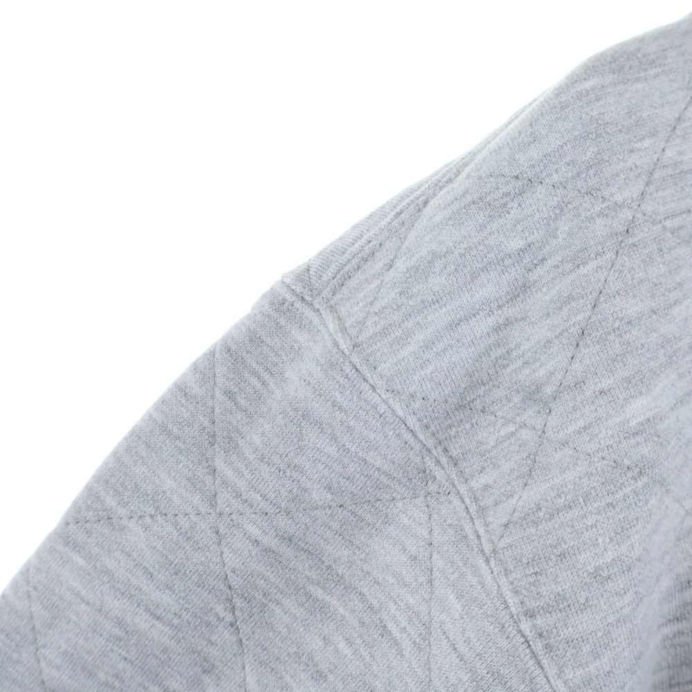 UNUSED(アンユーズド) 22SS キルティング コットン プルオーバーフーディー パーカー スウェット グレー US2267-C003S1