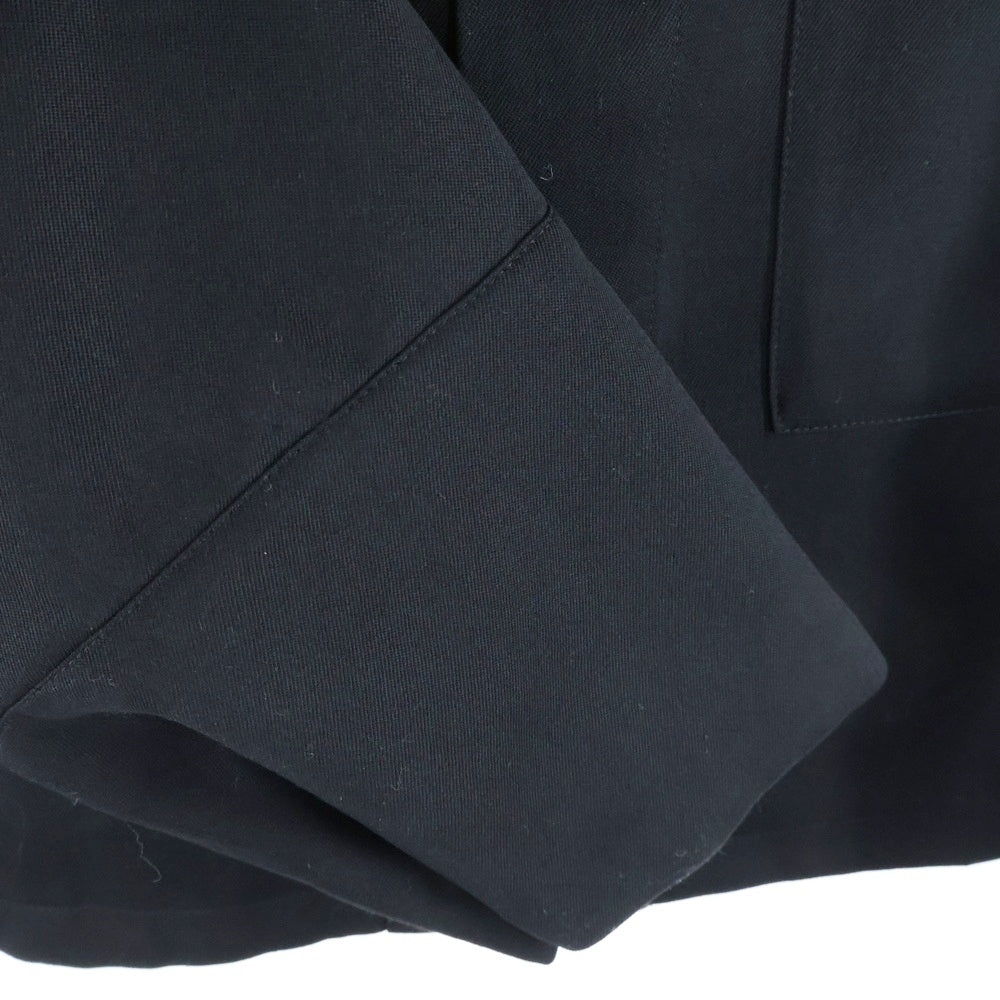 SISE(シセ) 22AW NO COLLER BLOUSON JACKET ノーカラー スナップボタン ブルゾン ジャケット ブラック NA-JK-03