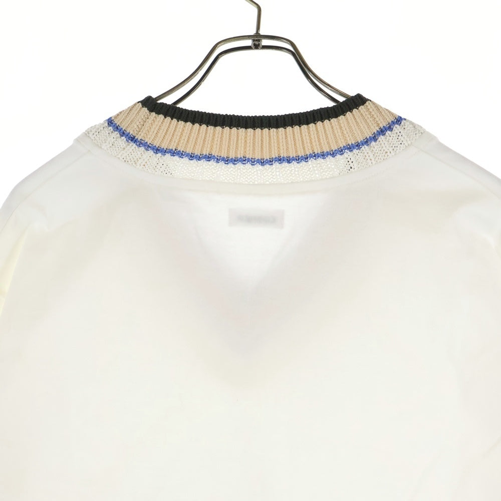 COOHEM(コーヘン) KNIT COMBI P/O ニットコンビ Vネック 半袖Tシャツ カットソー ホワイト 11-212-015