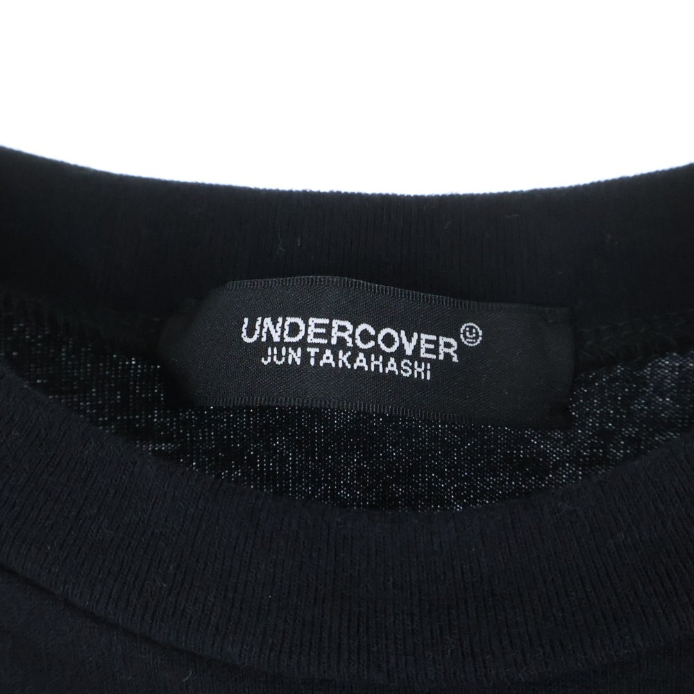 UNDERCOVER(アンダーカバー) SHINE LOGO PRINT シャインロゴ フロントプリント ショート丈 半袖Tシャツ カットソー ブラック UC1C1892