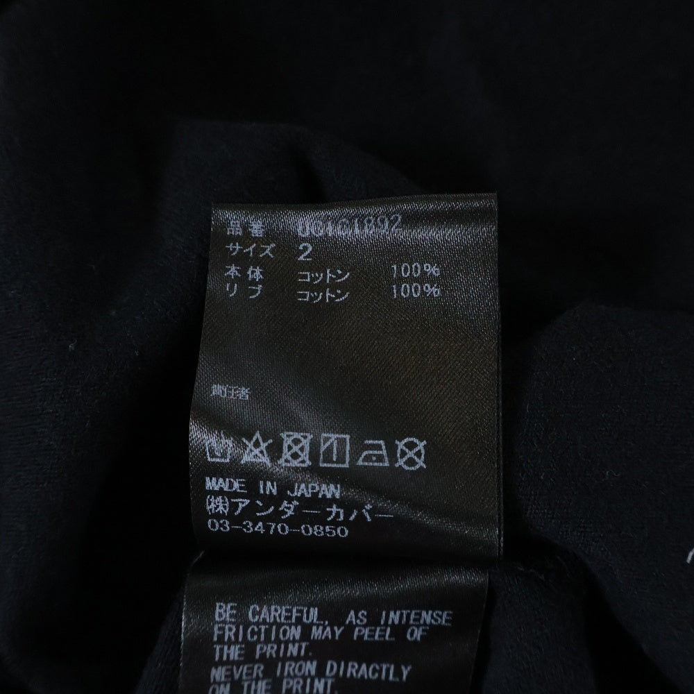 UNDERCOVER(アンダーカバー) SHINE LOGO PRINT シャインロゴ フロントプリント ショート丈 半袖Tシャツ カットソー ブラック UC1C1892
