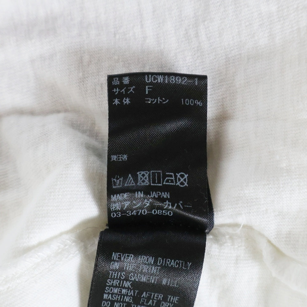 UNDERCOVER(アンダーカバー) 19SS Big Cat Tee ビッグキャット フロントプリント 半袖Tシャツ カットソー ホワイト UCW1892-1