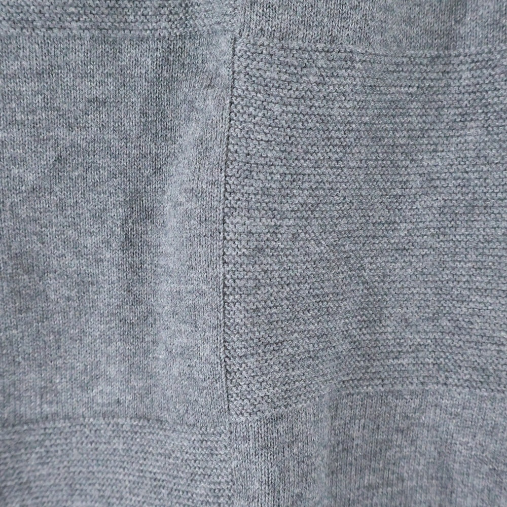 GOOPiMADE(グーピーメイド) ×AES エーイーエス ブロッキングデザイン 長袖ニットポロシャツ グレー