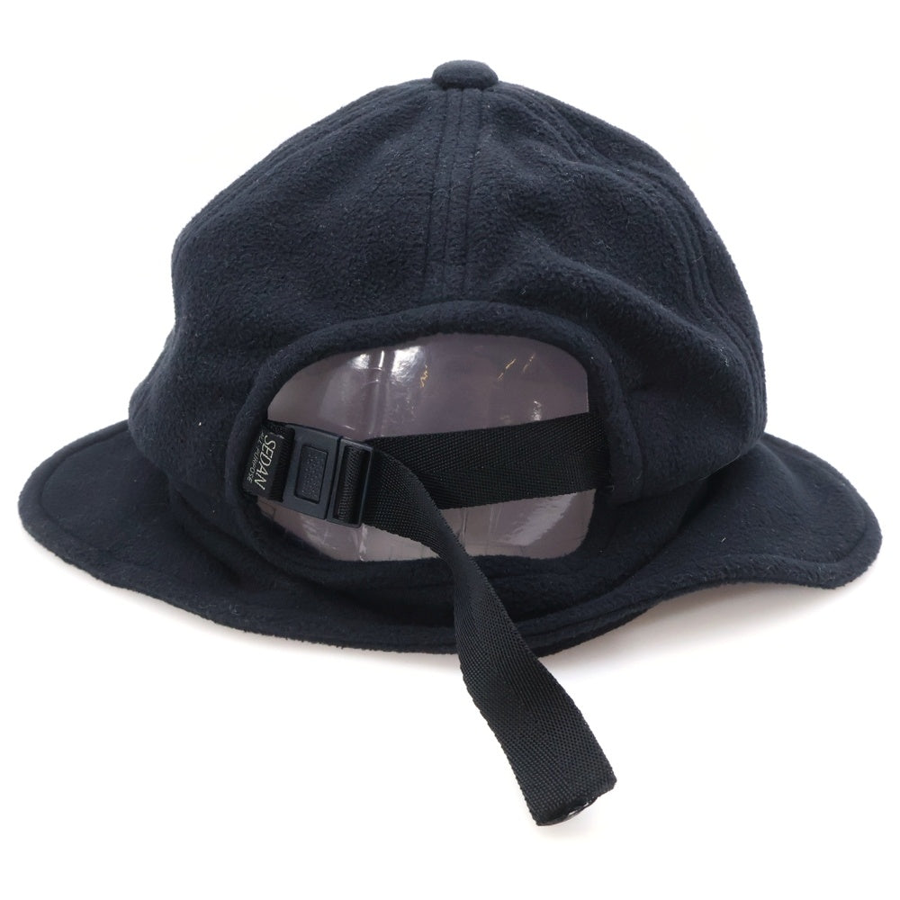 SEDAN ALL-PURPOSE(セダン オールパーパス) 24AW Arch Logo Ear Flap Fleece Cap アーチロゴ イアーフラップ フリースキャップ 帽子 ブラック SD23F-CP05