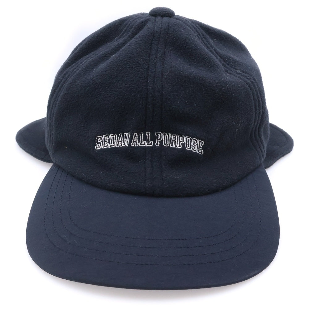 SEDAN ALL-PURPOSE(セダン オールパーパス) 24AW Arch Logo Ear Flap Fleece Cap アーチロゴ イアーフラップ フリースキャップ 帽子 ブラック SD23F-CP05