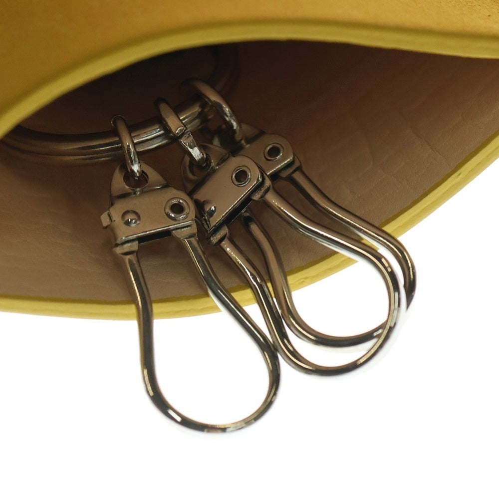 SOE READY TO WEAR(ソーイレディトゥウェア) スエードレザー キーケース キーホルダー イエロー/ブラウン 1233-03-003