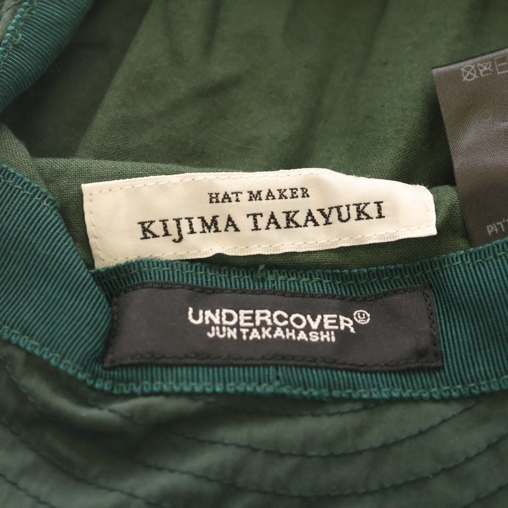 UNDERCOVER(アンダーカバー) 22SS ×KIJIMA TAKAYUKI キジマタカユキ タイプライターWブリムハット キャップ 帽子 カーキ UC1B4H02-1