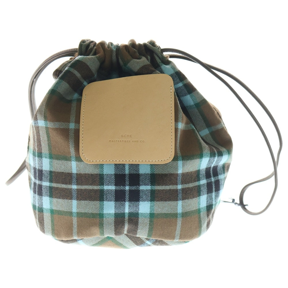 SCYE(サイ) Scotish Tartan Drawstring Bag スコティッシュタータンチェック ドローストリングバッグ ブラウン 3323-13340 レディース