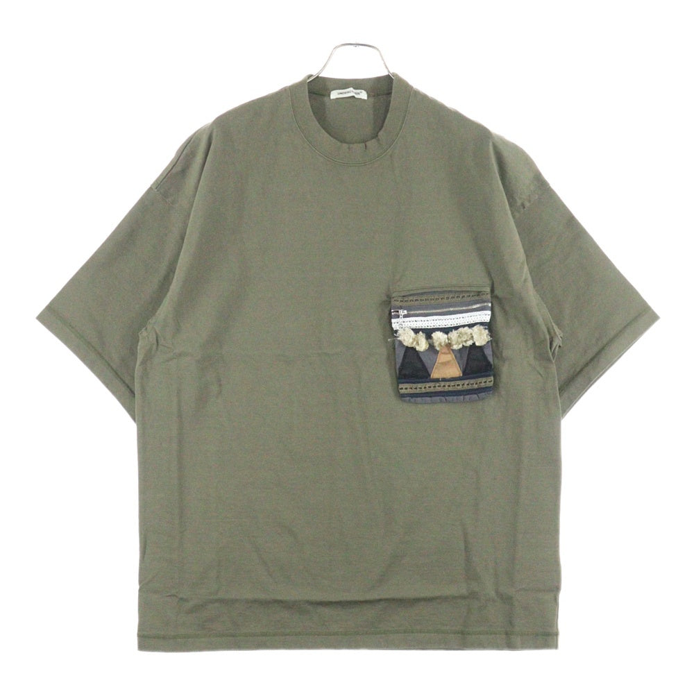 UNDERCOVER(アンダーカバー) 23AW トライバルフラシ PKBIGTEE 半袖ポケットTシャツ カットソー カーキ UP2C4805-1