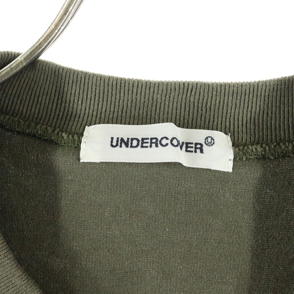 UNDERCOVER(アンダーカバー) 23AW トライバルフラシ PKBIGTEE 半袖ポケットTシャツ カットソー カーキ UP2C4805-1