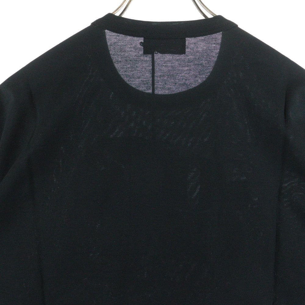 kolor(カラー) 22SS 度詰め天竺 フロントプリント 半袖Tシャツ カットソー ブラック 22SCM-T06208