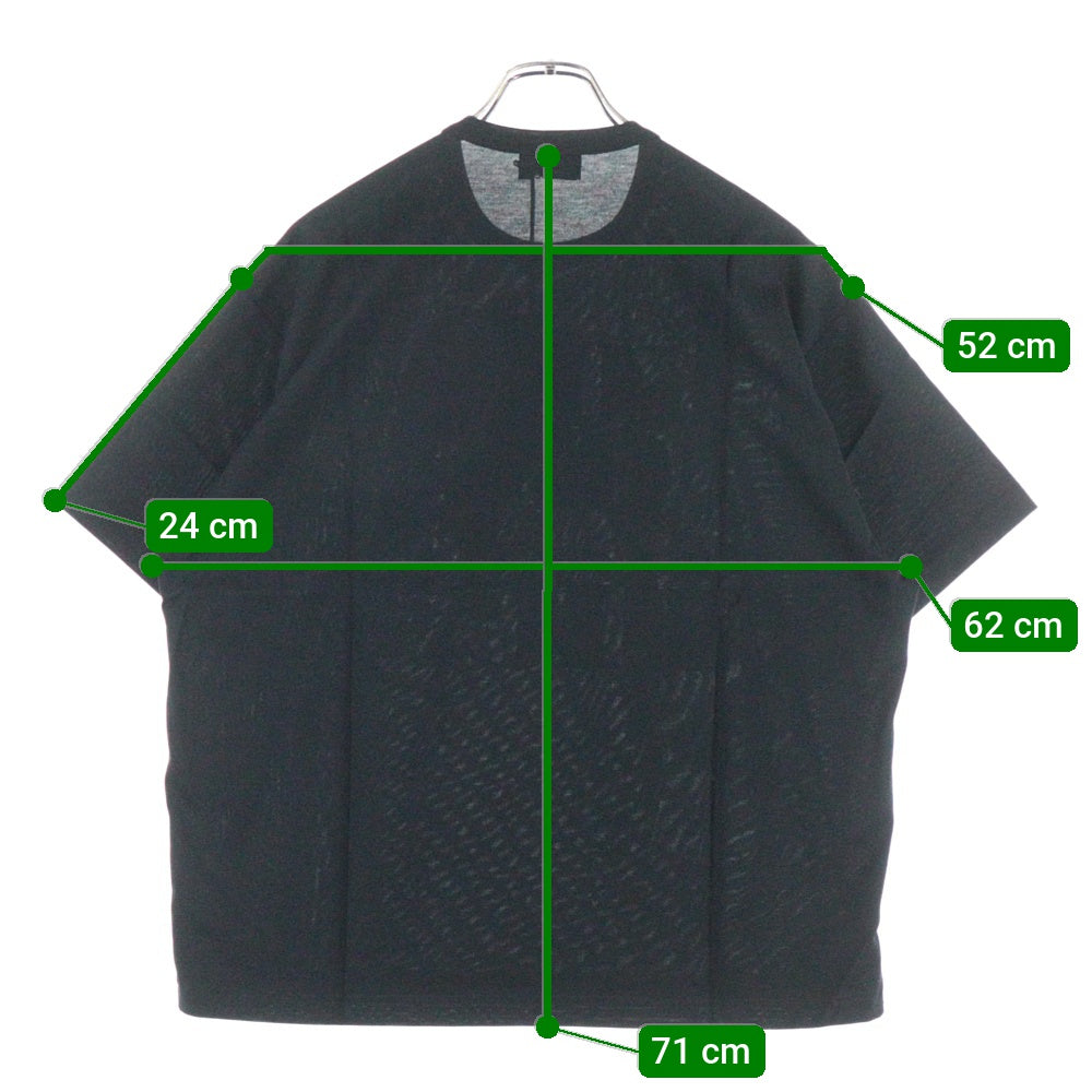 kolor(カラー) 22SS 度詰め天竺 フロントプリント 半袖Tシャツ カットソー ブラック 22SCM-T06208