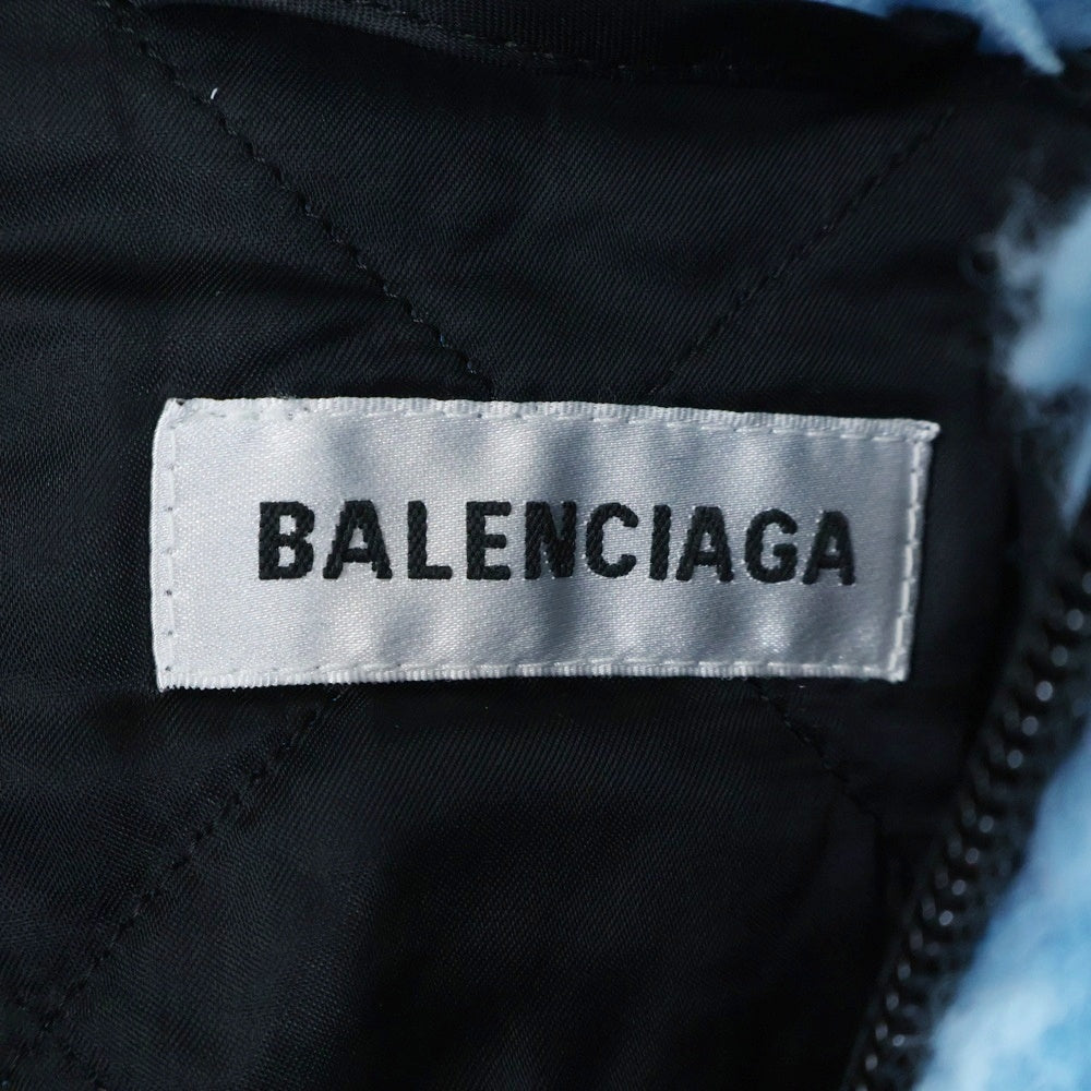 BALENCIAGA(バレンシアガ) BLUE ZIP UP BOA JACKET ダブルポケット