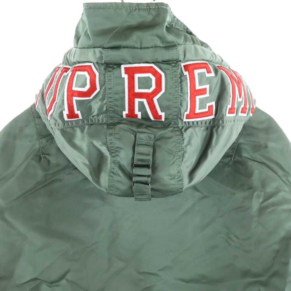 SUPREME(シュプリーム) 21AW Hooded MA-1 ナイロン フーデッド