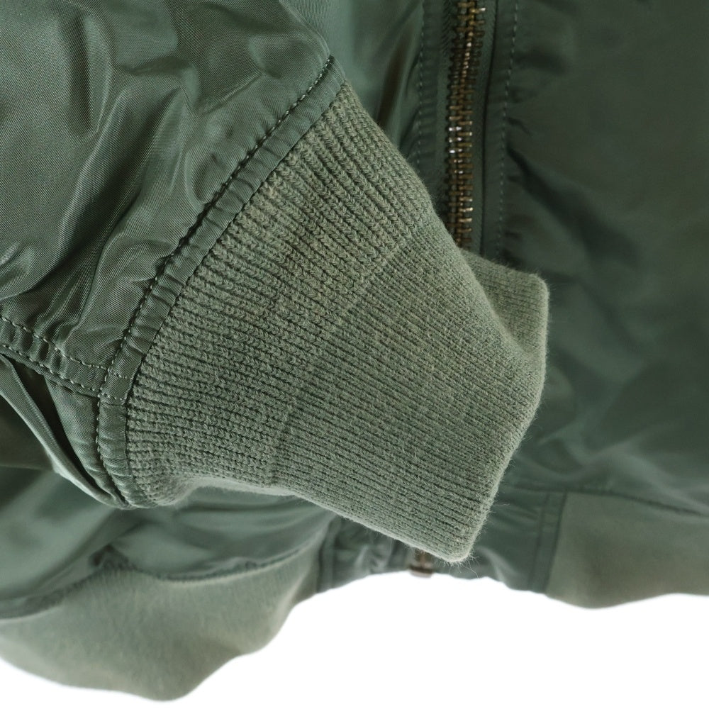 SUPREME(シュプリーム) 21AW Hooded MA-1 ナイロン フーデッド フライト ボンバージャケット カーキ