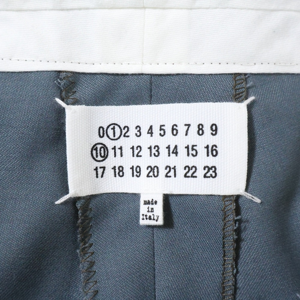 Maison Margiela(メゾンマルジェラ) 23SS WAIST STITCH PANTS ウェストステッチデザイン マルチポケット ジップアップ イージースラックスパンツ グレー S50KA0623 S52763