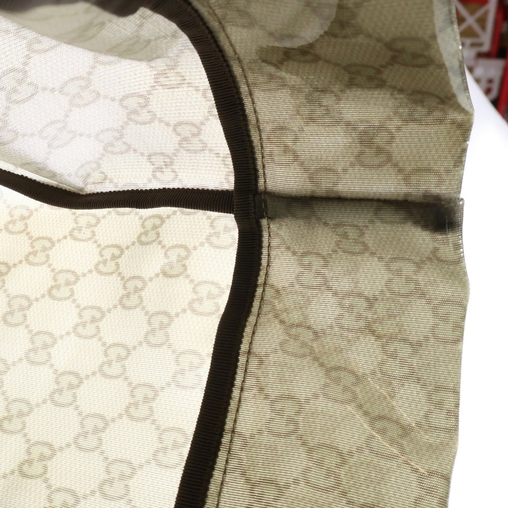 GUCCI(グッチ) GGシースルー PVC ビッグトートバッグ ブラウン 779510