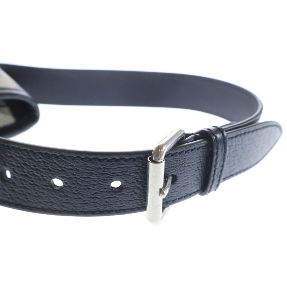 GUCCI(グッチ) オフディア GGスプリーム ウエストバッグ ベルト ネイビー 674081