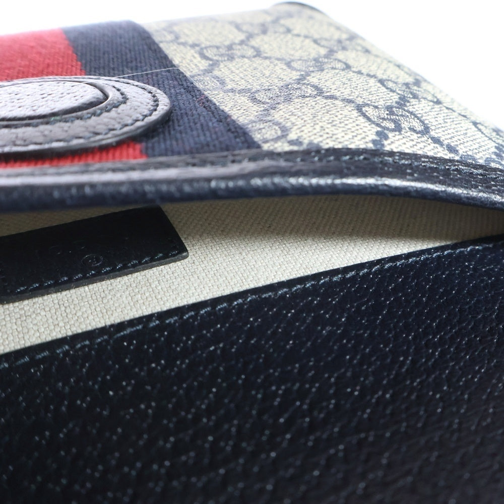 GUCCI(グッチ) オフディア GGスプリーム ウエストバッグ ベルト ネイビー 674081