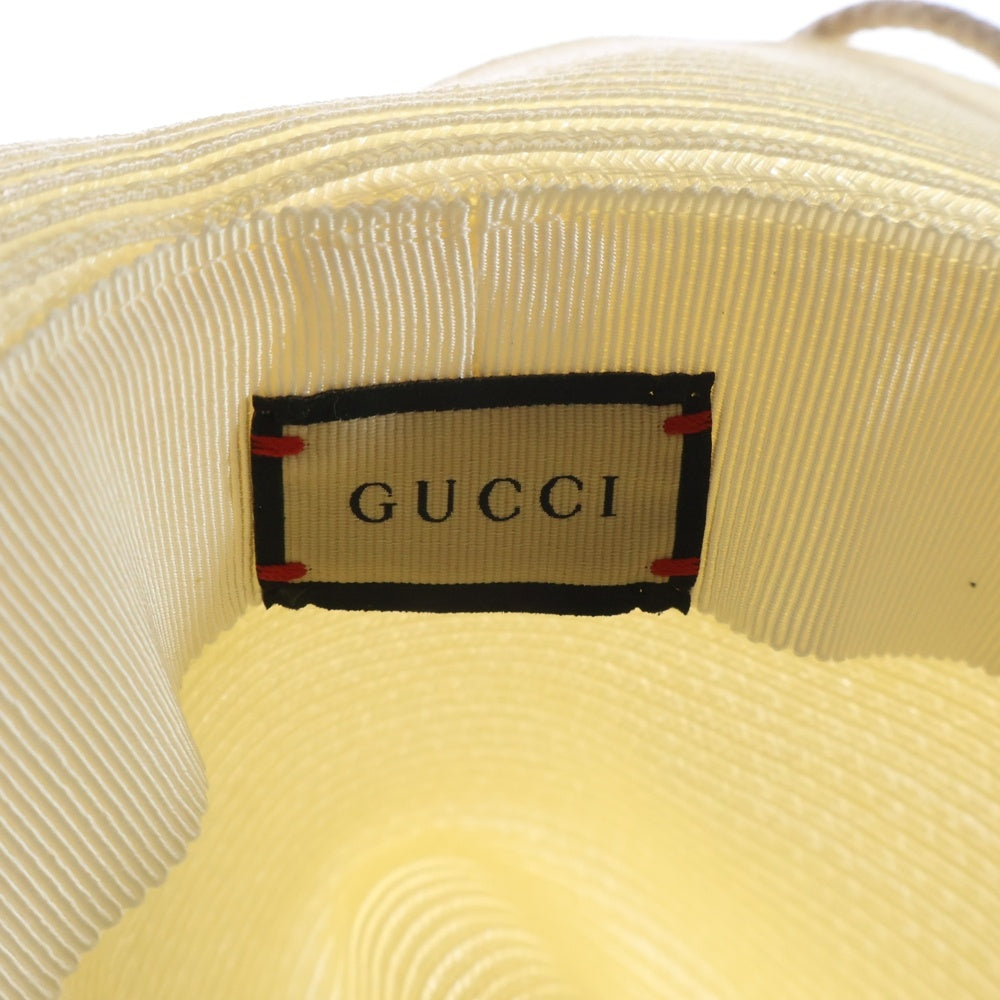 GUCCI(グッチ) バンブーストラップ サマーハット ホワイト 747994 レディース