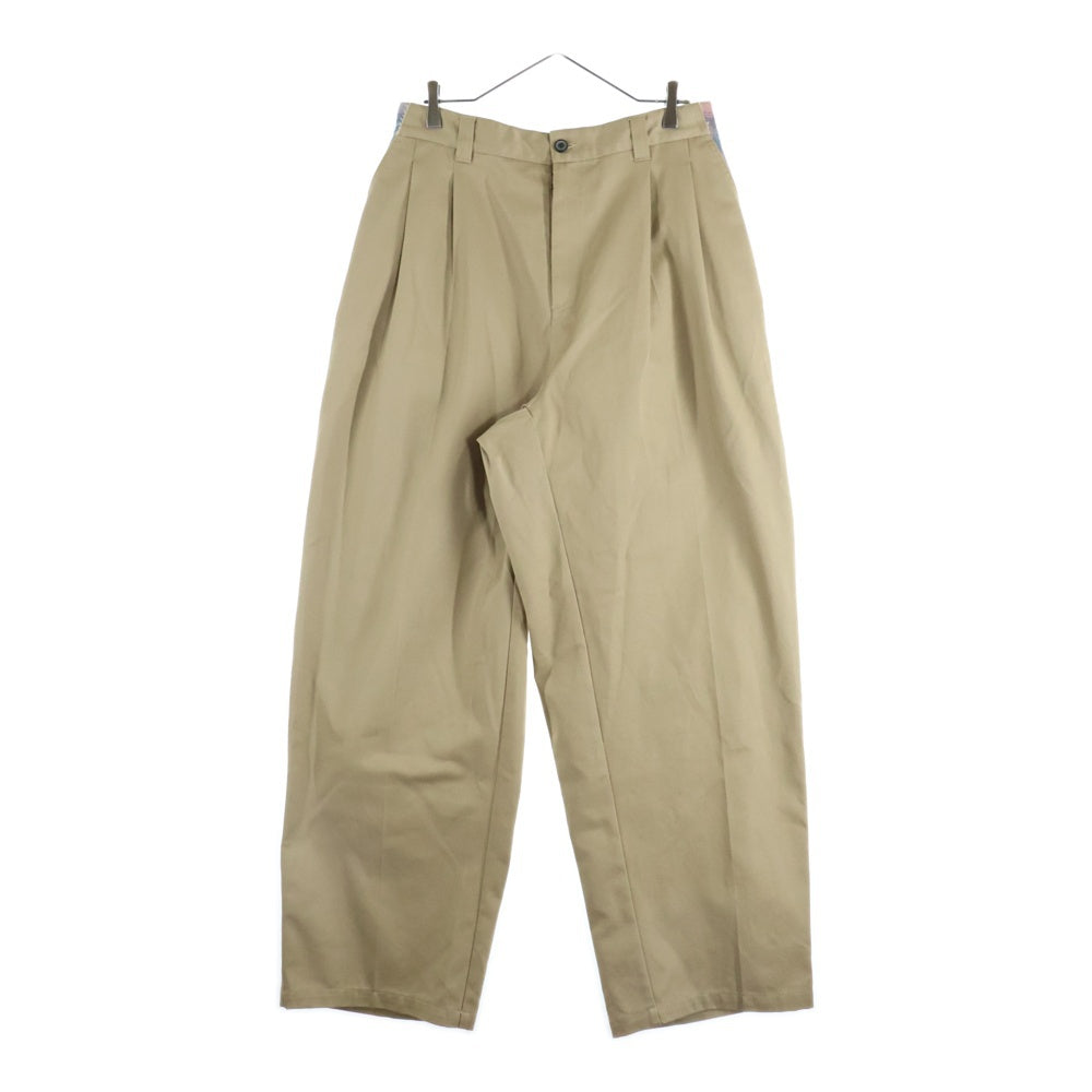 Maison Margiela(メゾンマルジェラ) 23AW チェック切替ワークパンツ ベージュ S67KA0046
