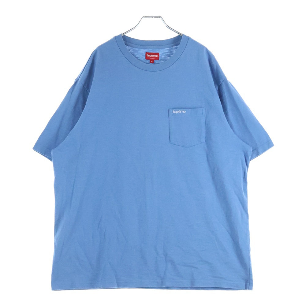 SUPREME(シュプリーム) Pocket Tee 胸ポケットTシャツ ブルー