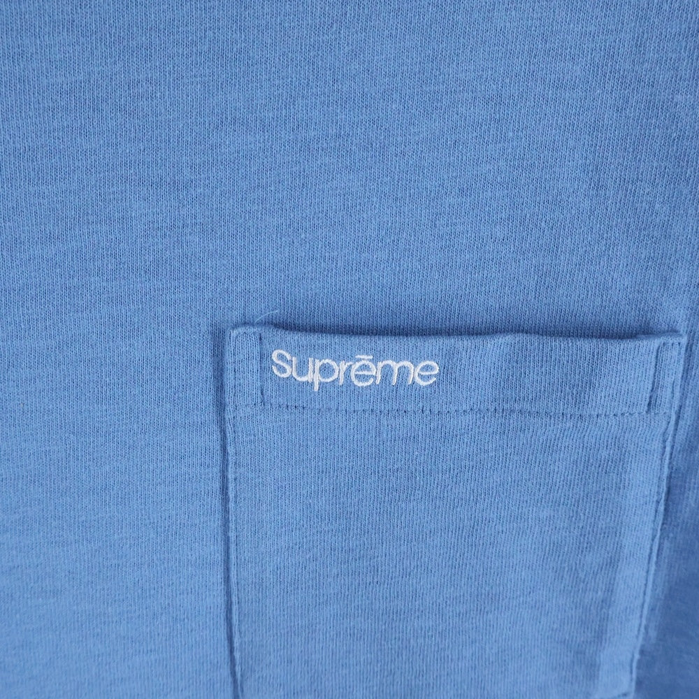SUPREME(シュプリーム) Pocket Tee 胸ポケットTシャツ ブルー