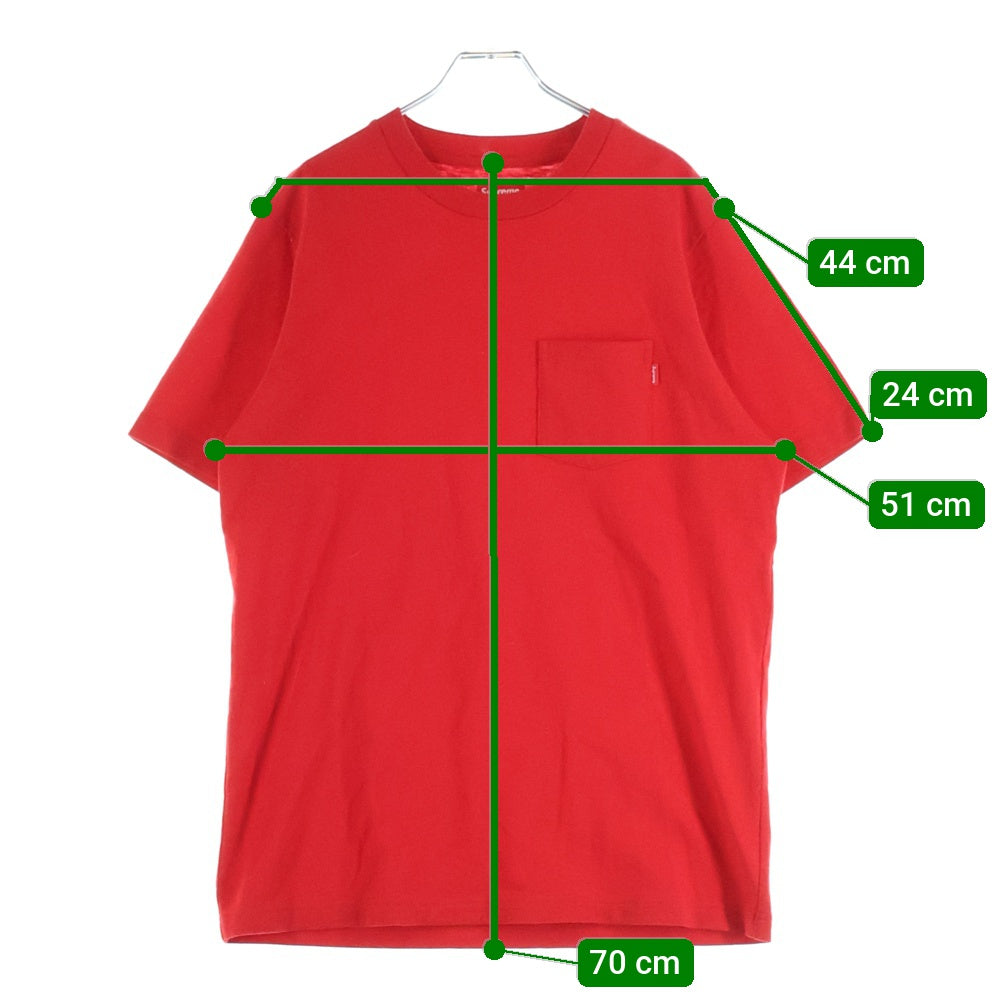 SUPREME(シュプリーム) Pocket Tee 胸ポケットTシャツ レッド