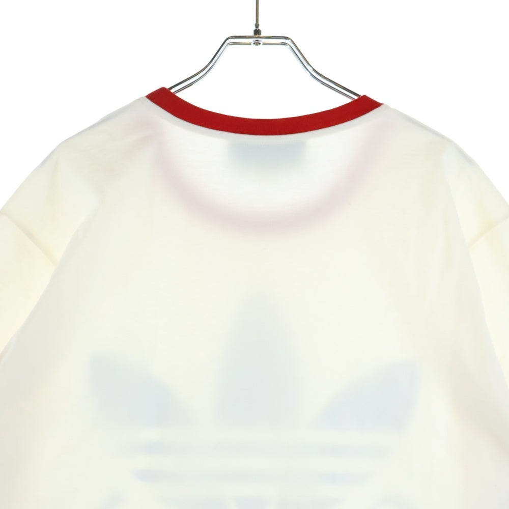 GUCCI(グッチ) ×adidas アディダス トレフォイルロゴ トリムTシャツ ホワイト 702612 XJEB1