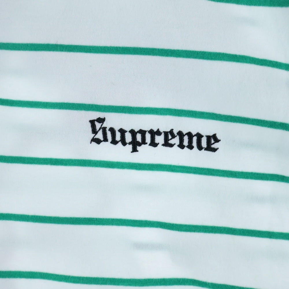 SUPREME(シュプリーム) 24SS Melvins Stripe S/S Polo メルヴィンズ バックプリント ストライプ 半袖ポロシャツ ホワイト