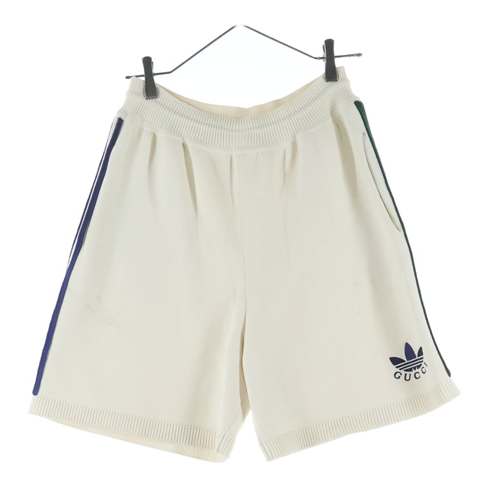 GUCCI(グッチ) ×adidas アディダス サイドライン ショーツ ハーフパンツ ホワイト 700480 XKCIF