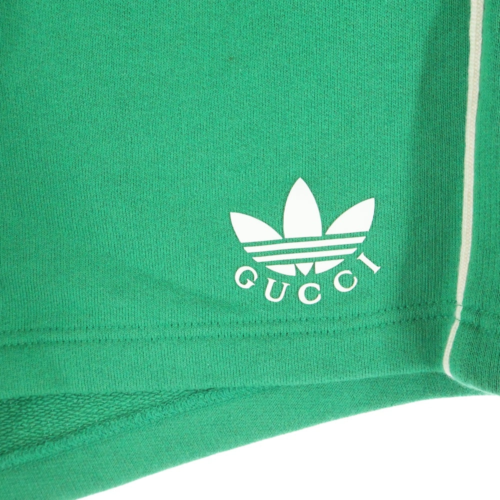 GUCCI(グッチ) ×adidas アディダス トレフォイル スウェット ショーツ ハーフパンツ グリーン 691640 XJEKQ