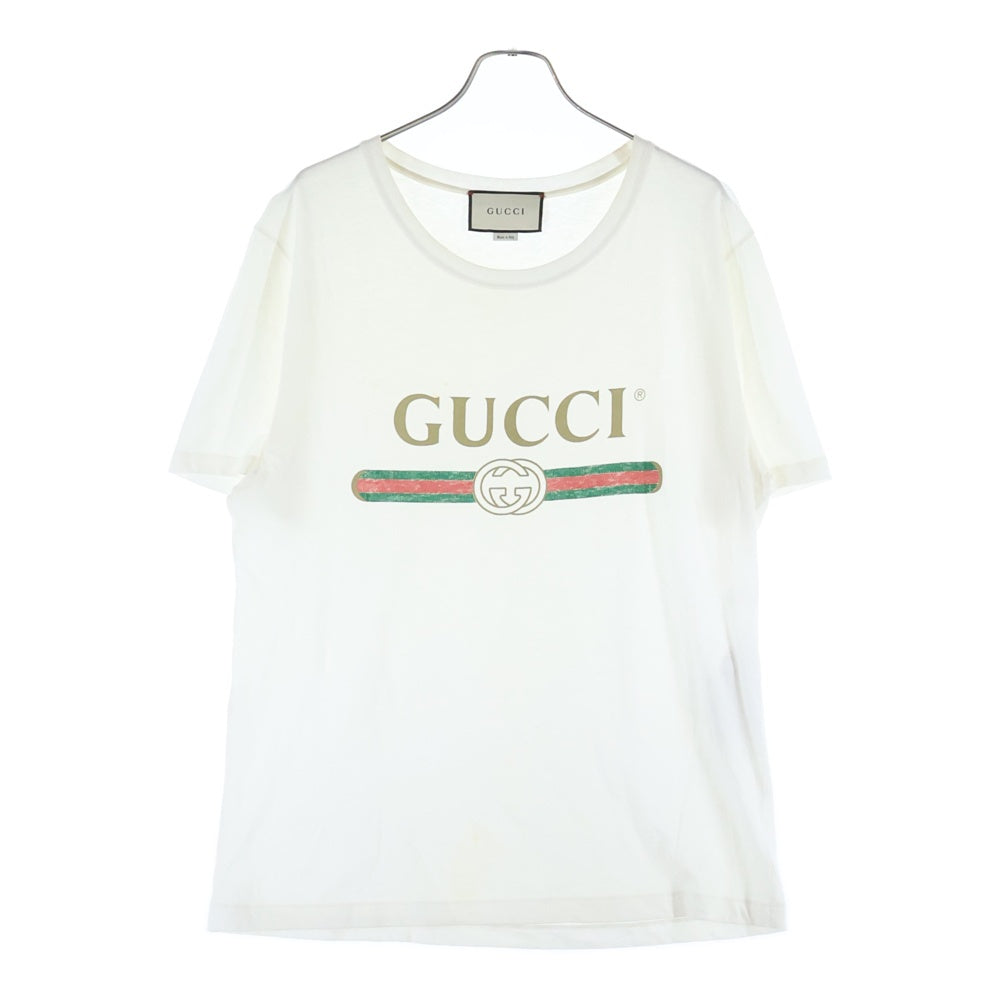 GUCCI(グッチ) Washed T-Shirt ウォッシュド加工 オーバーサイズ半袖Tシャツ ブラック 440103 X3F05