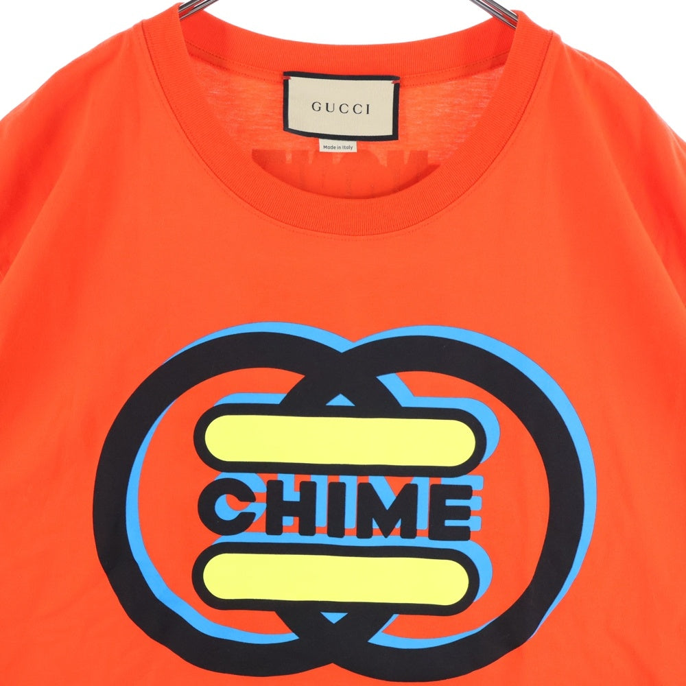 GUCCI(グッチ) 22SS CHIME FOR DHANGE プリント 半袖Tシャツ カットソー レッド