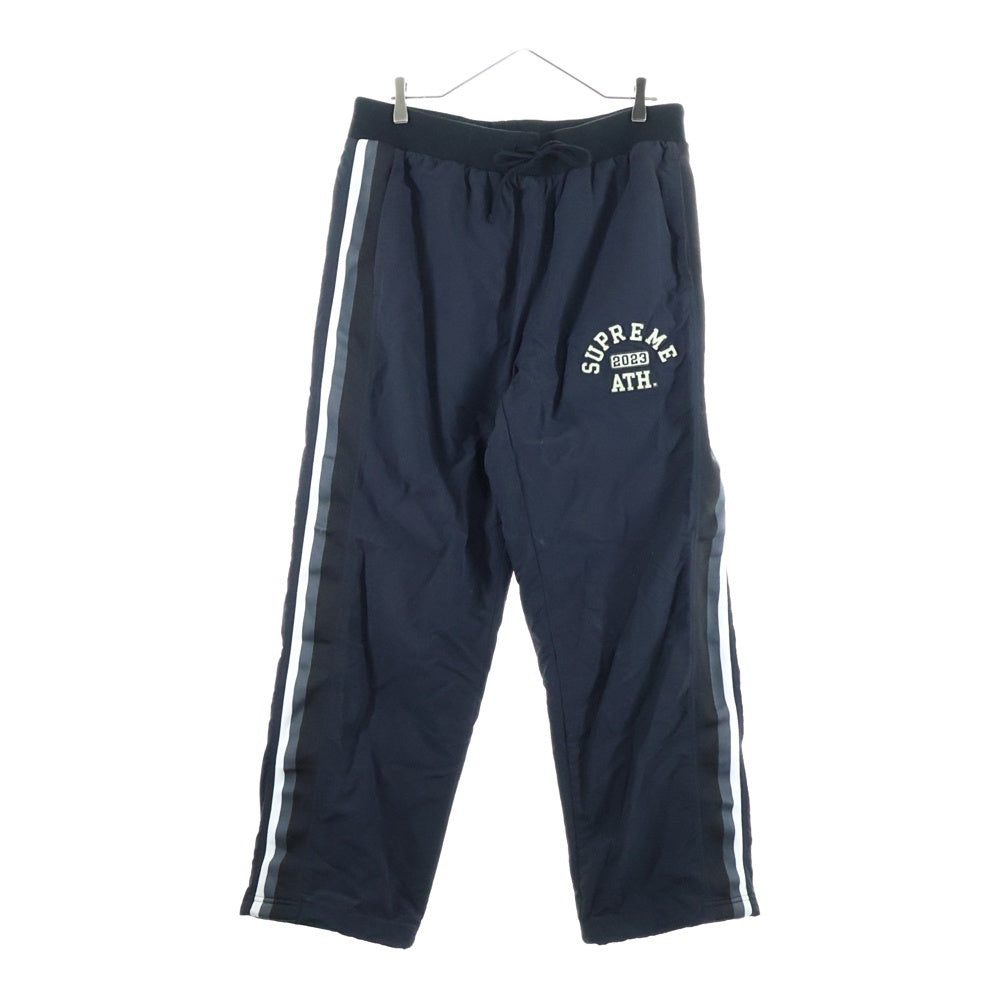 SUPREME(シュプリーム) 23SS Applique Track Pants サイドライン ナイロン トラックパンツ ブラック