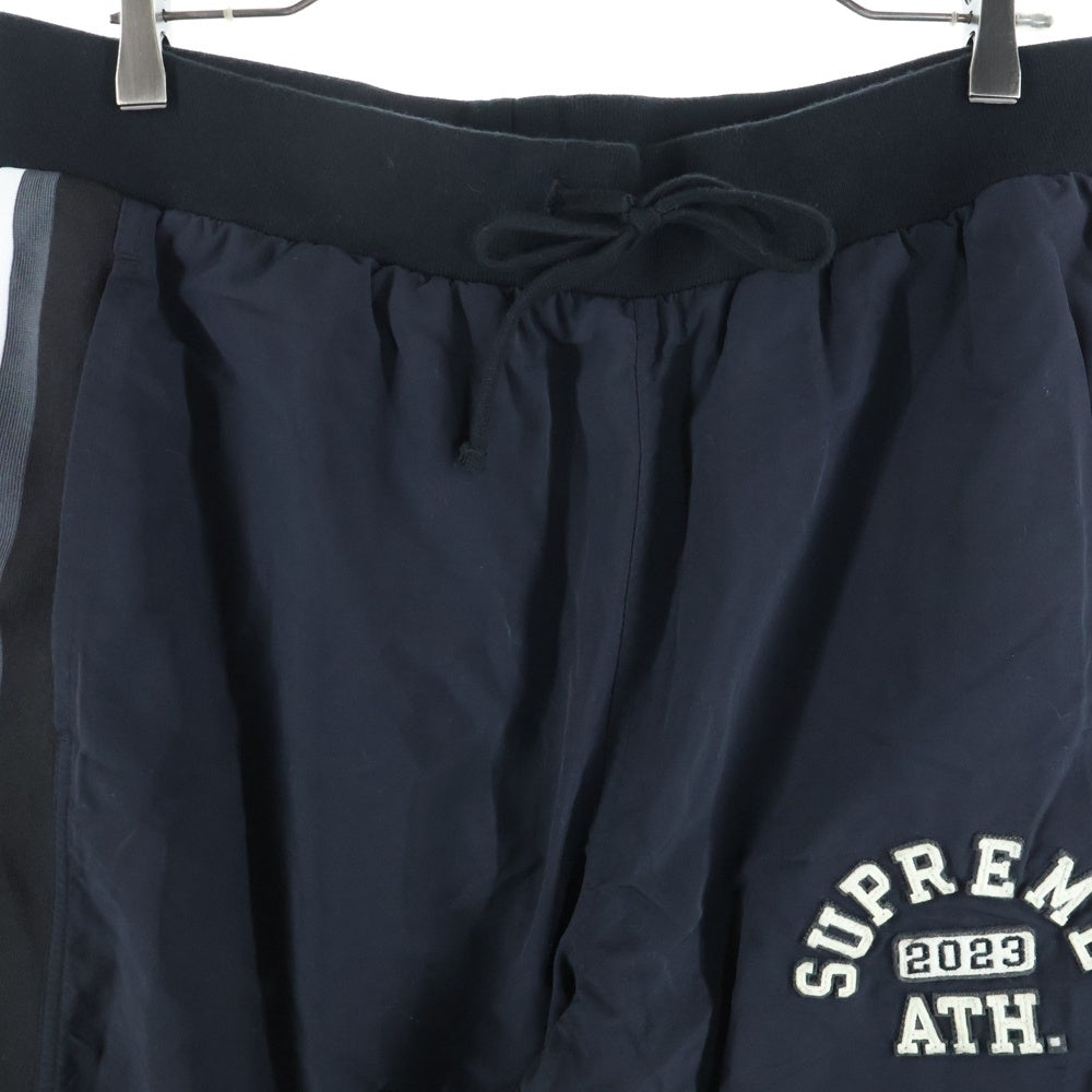 SUPREME(シュプリーム) 23SS Applique Track Pants サイドライン ナイロン トラックパンツ ブラック