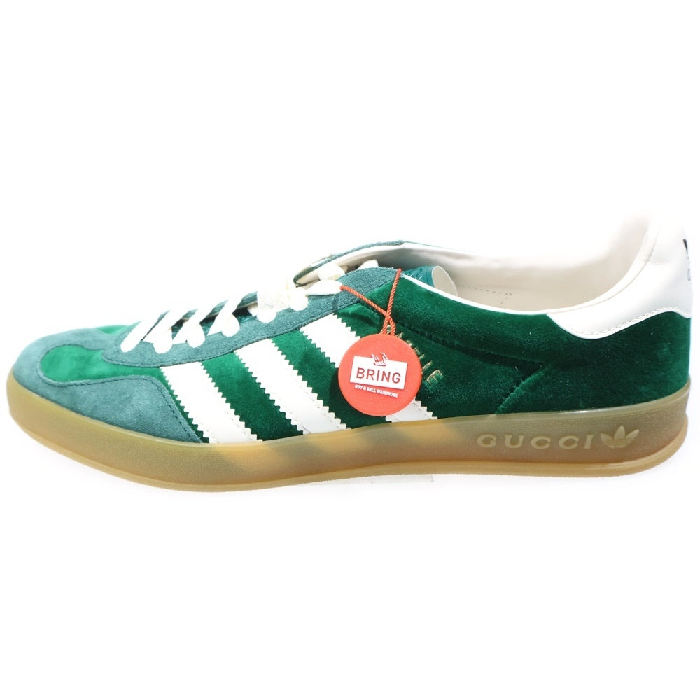 GUCCI(グッチ) ×adidas GAZELLE アディダス ガゼル ローカットスニーカー グリーン US9.5/27.5cm 707848