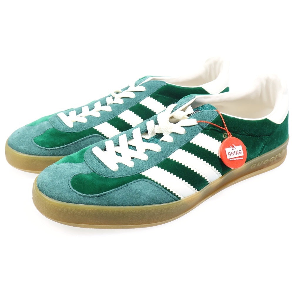 GUCCI(グッチ) ×adidas GAZELLE アディダス ガゼル ローカットスニーカー グリーン US9.5/27.5cm 707848