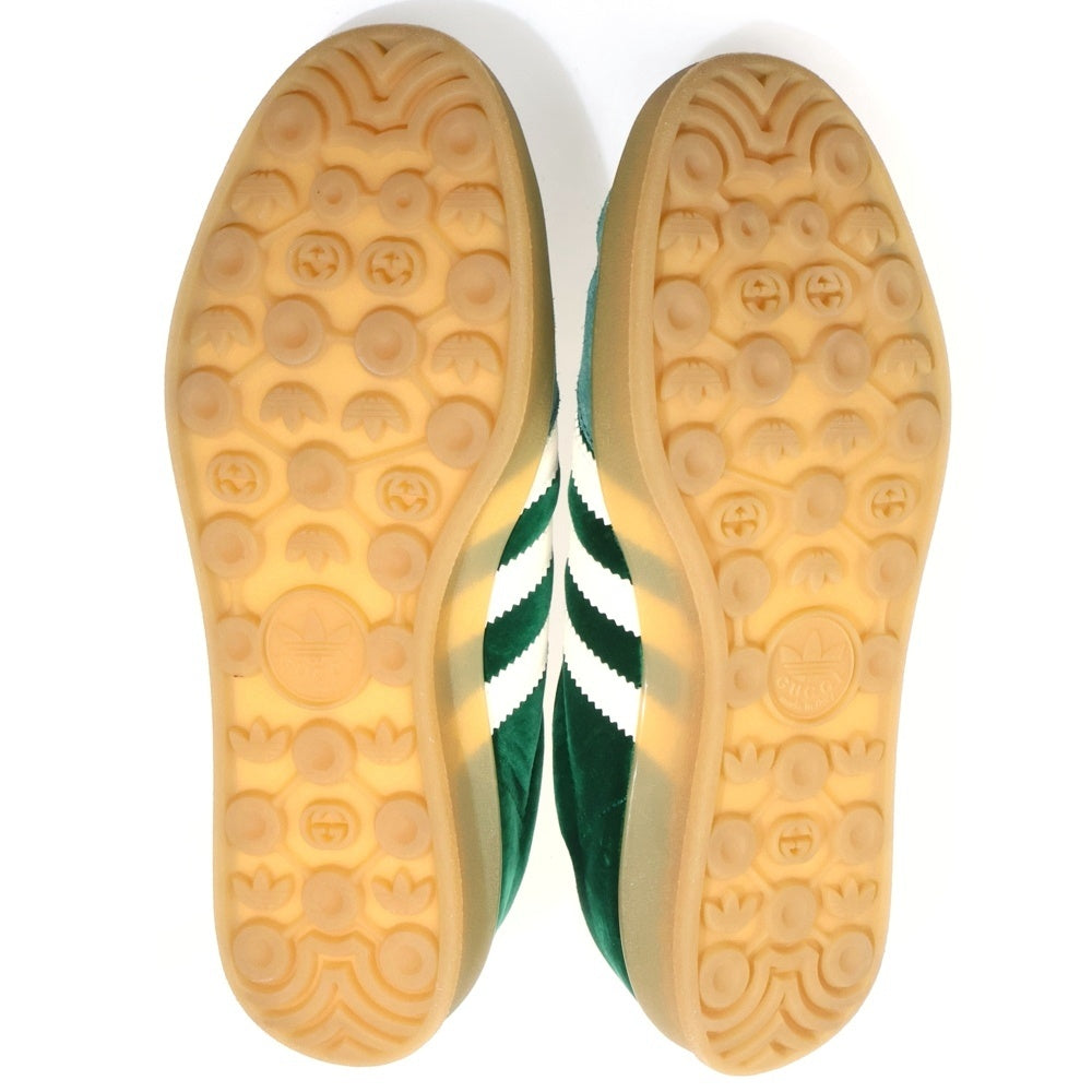 GUCCI(グッチ) ×adidas GAZELLE アディダス ガゼル ローカットスニーカー グリーン US9.5/27.5cm 707848