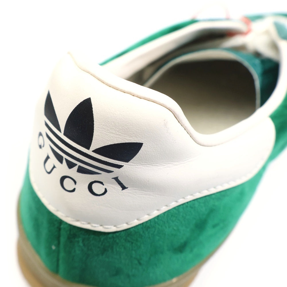 GUCCI(グッチ) ×adidas GAZELLE アディダス ガゼル ローカットスニーカー グリーン US9.5/27.5cm 707848