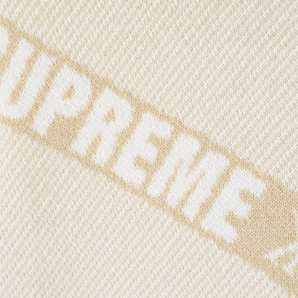 SUPREME(シュプリーム) 22SS Stripe Sweater Vest ストライプセーターベスト ロゴジャガード ニットベスト ホワイト