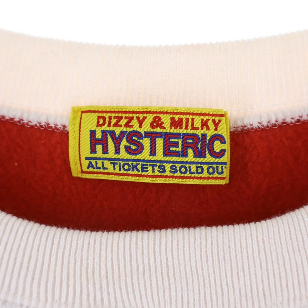 HYSTERIC GLAMOUR(ヒステリックグラマー) 24AW チェリーロゴ オーバーサイズスウェットトレーナー レッド 01243CS06 レディース