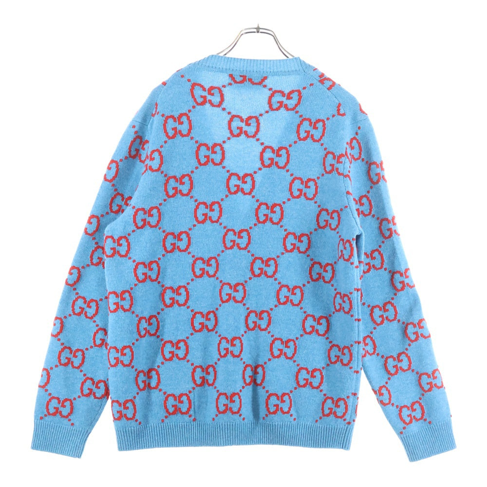 GUCCI(グッチ) 22SS GG柄カーディガン ブルー 674043