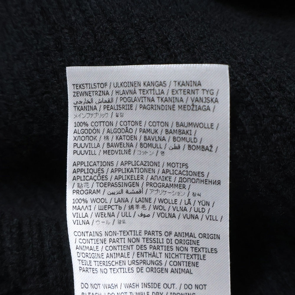 Maison Martin Margiela(メゾンマルタンマルジェラ) 20AW Spliced ニット切替 オーバーサイズ長袖シャツワンピース レディース ブラック/ホワイト S51DL0356 S44720