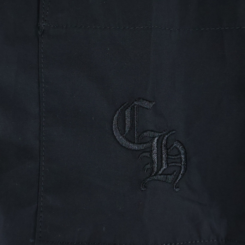 CHROME HEARTS(クロムハーツ) Y NOT CH Logo Embroidery Short Sleeve Shirt ワイノット CHロゴ エンブロイダリー ショートスリーブ オープンカラー 半袖 シャツ ブラック