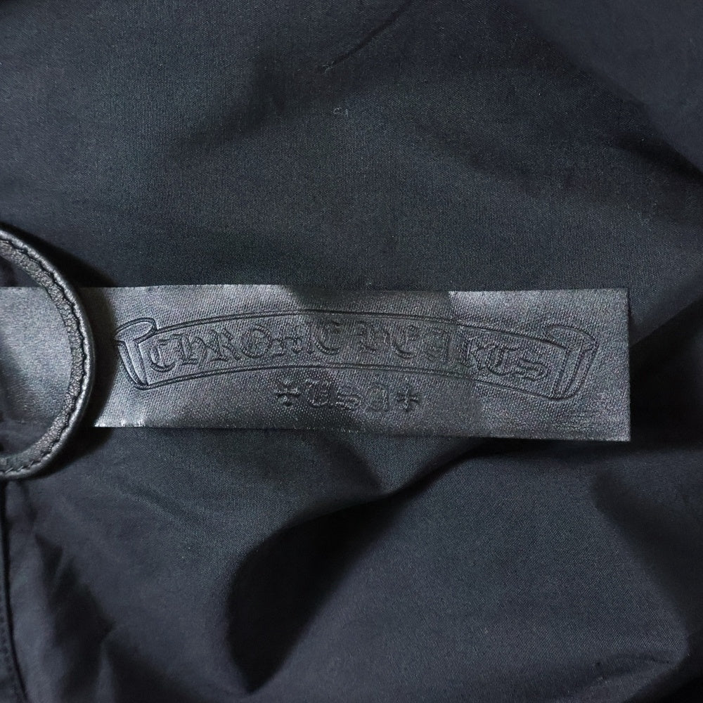 CHROME HEARTS(クロムハーツ) Y NOT CH Logo Embroidery Short Sleeve Shirt ワイノット CHロゴ エンブロイダリー ショートスリーブ オープンカラー 半袖 シャツ ブラック