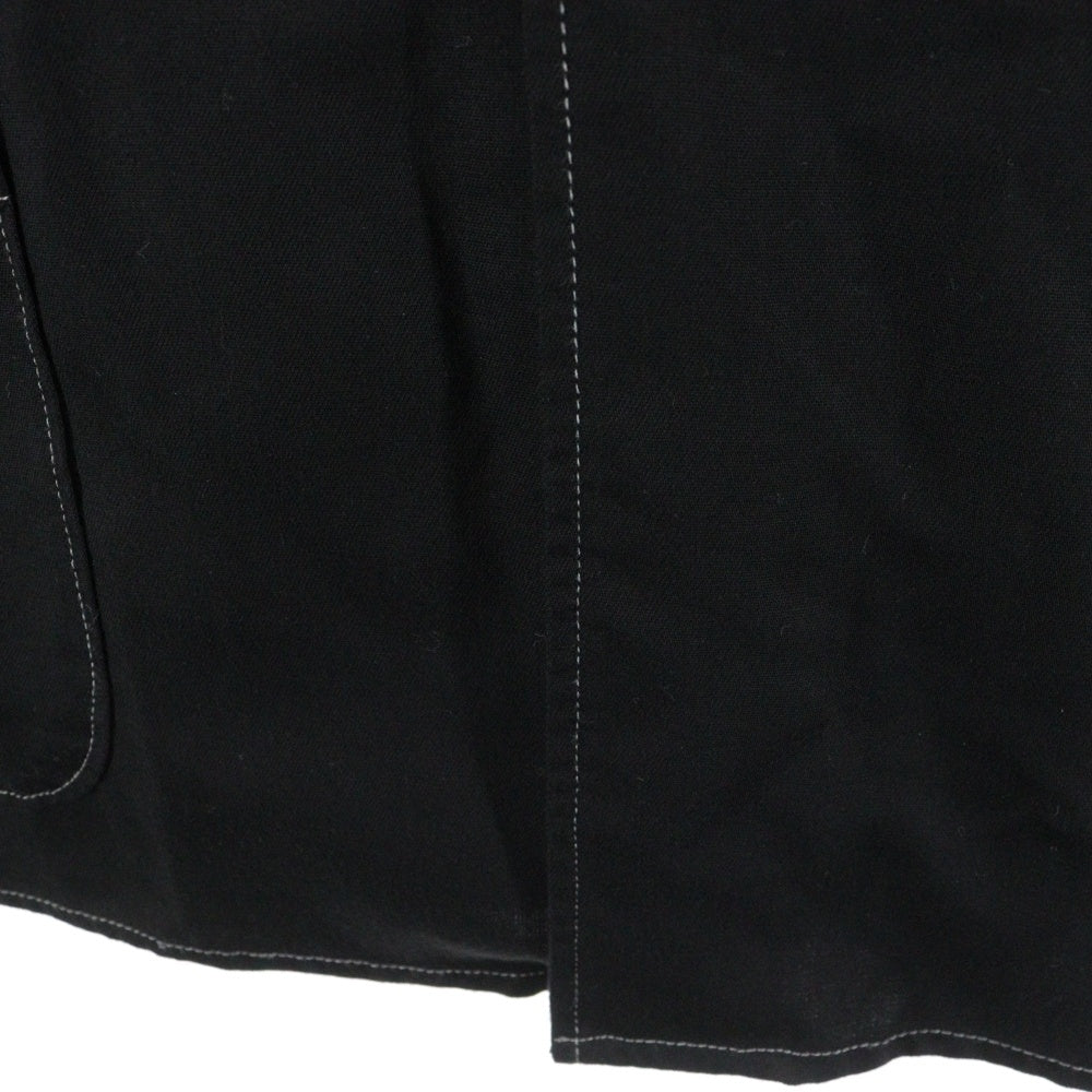 Maison Martin Margiela(メゾンマルタンマルジェラ) 23SS ステッチ デザイン オープンカラー 半袖 シャツ ブラック S50DR0003 S60495
