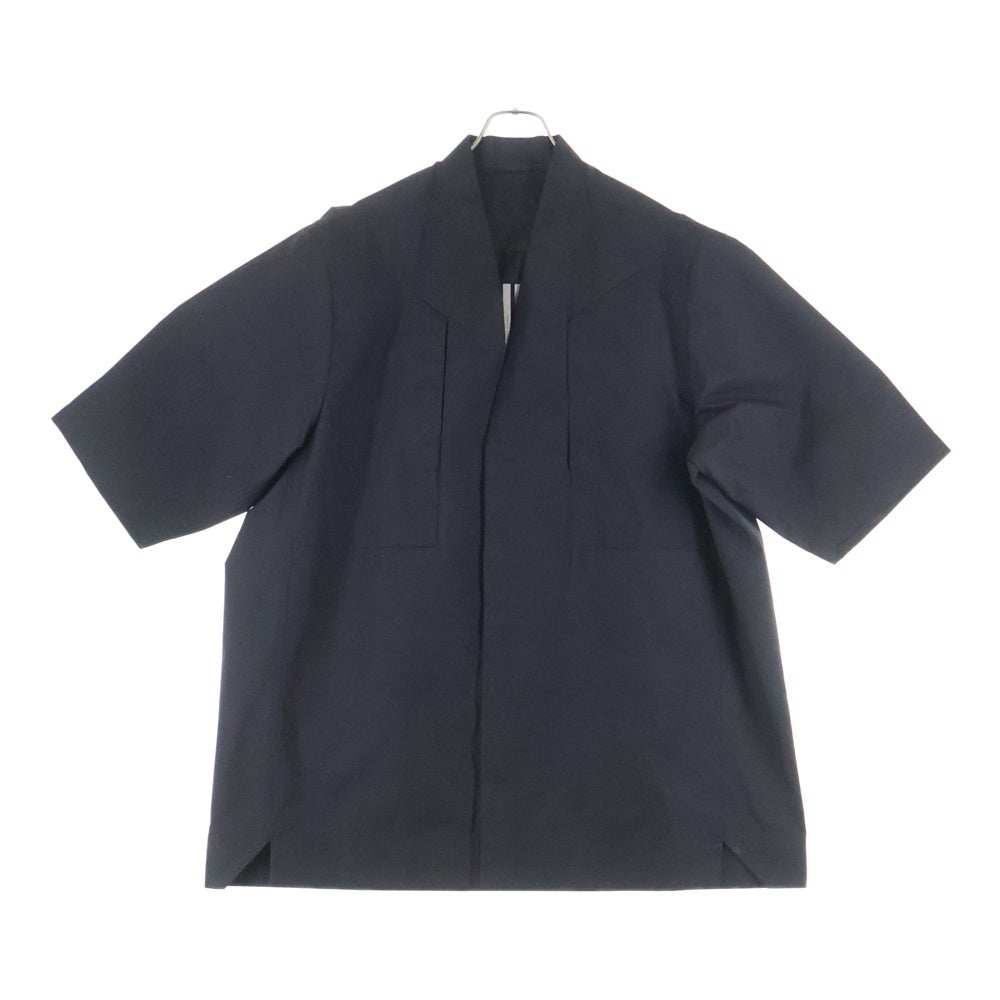 Rick Owens(リックオウエンス) 23SS EDFU Faun Shirt ファウン オーバーサイズ 半袖シャツ ブラック RU01C4293-TF