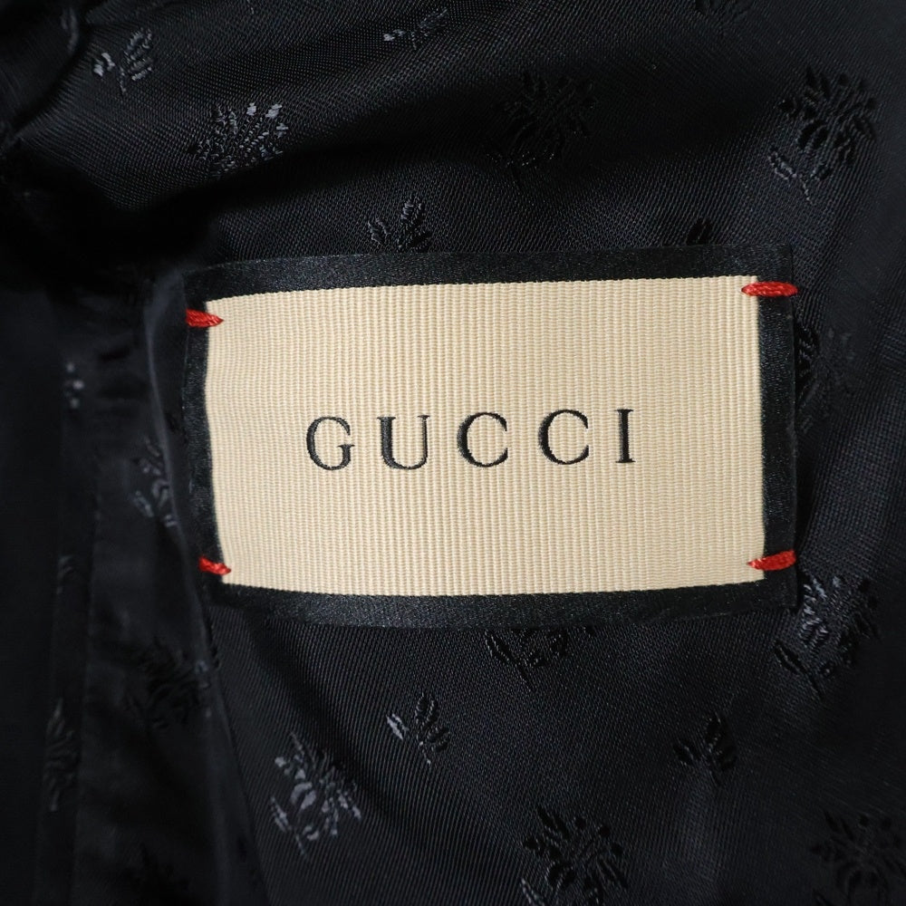 GUCCI(グッチ) コットン ナイロン ロングコート ブラック 721565 ZAK7W